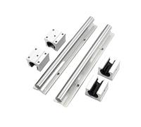 XFLSDHGD Rail Lineal 2pcs SBR16 Rail Lineal de 16 mm Cualquier riel de guía de Longitud + 4pcs SBR16UU Bloque de portaobjetos (500 mm)