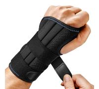 XFLYP Muñequera Tendinitis Muñeca, Ajustable Muñequera Pulgar con 3 Férulas y Apertura del Pulgar Suave, Hombres y Mujeres para Artritis, Tendinitis, Alivio del Dolor del Túnel Carpiano(Izquierda)