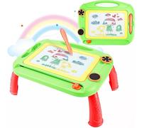 XFLYP Pizarra Magnética Infantil, Magnético para Dibuja con Patas, Portátil Magnético Pintura de la Escritura Doodle Sketch Pad Regalos, Regalos de Cumpleaños para Niñas Niños 1 2 3 Años(Verde)