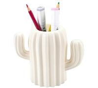 XFLYP Porta Lápices para Bolígrafos, Portalápices En Forma de Cactus Titular de la Pluma, Creativo Personalizado de Escritorio Caja de Almacenamiento para Escritorio, Tocador (Blanco)
