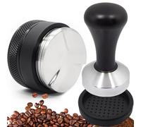XFLYP Prensador de Cafe, 3 in 1 Café Tamper 53mm con Distribuidor de Café y Alfombrilla de Silicona, Accesorios Cafe para Cafetera Espress Para Portafiltros Delonghi Breville de 54mm