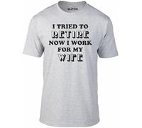 XFNPWYJUZ I Tried to Retire Men's T-Shirt Retirement Old Man Gift Funny Work