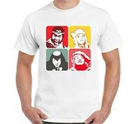 XFNPWYJUZ Monkey Magic T-Shirt Mens Martial Arts Retro Chinese Fantasy TV Show 70's 80's White