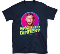 XFNPWYJUZ What's for Dinner Jeffrey Dahmer Mugshot - True Crime Serial Killer - T-Shirt Black