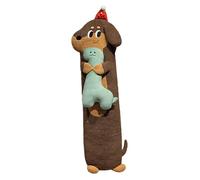 XFNWT Almohada de Peluche Larga con Forma de Perro, Juguete de Peluche Suave para abrazar, Ideal para aliviar el estrés y Relajarse, cojín Decorativo para el sofá, Regalo para niños,Green-120cm