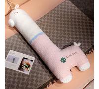 XFNWT Almohada Gigante de Peluche de Llama con Soporte Lumbar para Adultos y niños. Animal de Peluche ultrasuave para Dormir de Lado, acurrucarse, aliviar la ansiedad Decorar Dormitorio,Pink-150cm