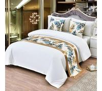 XFNWT Camino de Cama para el hogar u Hotel: aporta Estilo y protección como una Bufanda Decorativa para los pies de la Cama, una Suave Funda de Colcha y una acogedora Manta Decorativa,C-50 * 210cm