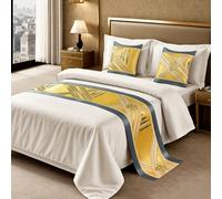 XFNWT Camino de Cama para el hogar u Hotel: aporta Estilo y protección como una Bufanda Decorativa para los pies de la Cama, una Suave Funda de Colcha y una acogedora Manta Decorativa,G-50 * 260cm