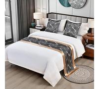 XFNWT Camino de Cama para el hogar u Hotel: aporta Estilo y protección como una Bufanda Decorativa para los pies de la Cama, una Suave Funda de Colcha y una acogedora Manta Decorativa,J-50 * 260cm