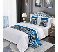 XFNWT Camino de Cama para el hogar u Hotel: aporta Estilo y protección como una Bufanda Decorativa para los pies de la Cama, una Suave Funda de Colcha y una acogedora Manta Decorativa,E-50 * 260cm