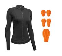 XFNWT Chaqueta de motociclista de malla transpirable para mujer, para climas cálidos, con certificación CE, camisa protectora con armadura extraíble capa acolchada ligera para conducción,Black-x_l