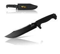 Xforst Cuchillo CRB - Gran Cuchillo de Caza, Cuchillo de Supervivencia para Exteriores de 39,5 cm de Longitud Total, Mango de Plástico y Funda de Almacenamiento de Tela Oxford