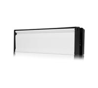 Xfort MailPlate - Buzón postal de 10 pulgadas, color blanco, a prueba de corrientes, buzón telescópico para puertas de madera, compuesto y uPVC con puerta de 40-80 mm de grosor.