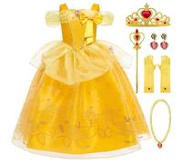 XfozDM - Vestido de princesa con accesorios de tul para fiesta de Halloween, Navidad, fiesta, carnaval, cosplay, vestido de noche, 3 - 8 años, 120 cm