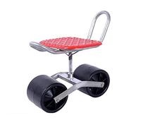XFParts Asiento de jardín con Ruedas Taburete de jardín de jardín rodante con Estante de 150 kg (tamaño: Respaldo 2 neumáticos) () powerfully