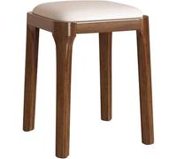 XFParts Banco de Calzado de Zapatillas de Taburete de Madera sólida, Silla de Comedor Cuadrada de Madera Baja Taburete apilable Taburete de cabecera de Maquillaje Moderno Adecuado para Sala de Estar,