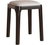 XFParts Banco de Zapatos de Zapatillas de Taburete de Madera sólida, Silla de Comedor Cuadrada de Madera Baja Taburete apilable Taburete de cabecera de Maquillaje Moderno Adecuado para Sala de Estar,