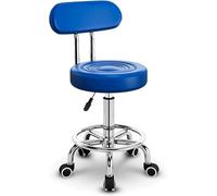 XFParts Taburete de Barra de Altura de mostrador con Espalda PU Cuero rodante de Barras giratorias con Ruedas de 44-56 cm Ajuste de Altura para el Comedor de Pub de Cocina (Color: b) powerfully