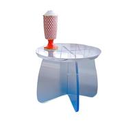 XFParts Taburete de plástico acrílico para la Sala de Estar Entrada del Dormitorio Pequeño Exquisito Transparente con Buen cojinete de Carga y Bordes Suaves (Azul) Enterprise powerfully