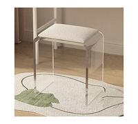XFParts Taburete de Zapato acrílico Transparente, Reposo de pie Moderno otomano con cojín, Taburete de tocador de acrílico, Sala de Estar de baño Muebles de Puertas de Hotel powerfully