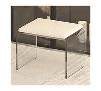 XFParts Taburete de Zapato acrílico Transparente, Reposo de pie Moderno otomano con cojín, Taburete de tocador de acrílico, Sala de Estar de baño Muebles de Puertas de Hotel powerfully