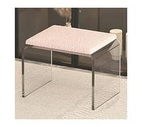 XFParts Taburete de Zapato acrílico Transparente, Reposo de pie Moderno otomano con cojín, Taburete de tocador de acrílico, Sala de Estar de baño Muebles de Puertas de Hotel powerfully