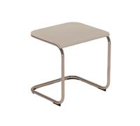 XFParts Taburete pequeño acrílico con base transparente en forma de U de policarbonato transparente para cocina, sala de estar, dormitorio, entrada, bordes lisos, color blanco