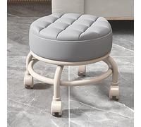 XFParts Taburete Taburete pequeño Taburete en rollito pequeño con Ruedas giratorias de 360 °, Silla móvil PU Cuero Silla de Taburete de Asiento, Taburete de Asiento para el Asiento para la Oficina