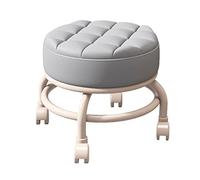 XFParts Taburete Taburete pequeño Taburete Enrollable Taburete de Servicio Pesado Taburete Enrollado bajo con Rueda, Carga otomana de 550 Ibs, Asiento Enrollado taburetes de pie de Rodillo con Ruedas