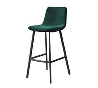 XFParts Taburetes de Bar de Terciopelo con Respaldo diseño ergonómico Piernas de Metal Negro Taburete de Cocina Sillas de Pub powerfully