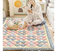 XFQZJG Garden Chic - Colchón de futón japonés, tatami, colchón, colchón, colchón, colchón, cama individual, matrimonial, Queen, King con parte inferior antideslizante, tapetes suaves y plegables