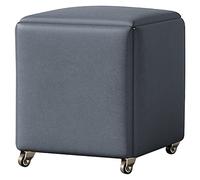 XFQZJG Taburete de almacenamiento 5 en 1 Magic Cube silla anidable con ruedas, sofá de cocina multifunción, taburete apilable, asiento tapizado y marco de metal