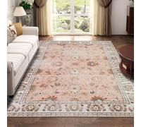 Xfrog Alfombra lavable a máquina, vintage para sala de estar, antideslizante, tradicional para oficina, cocina, comedor, 80 x 150 cm