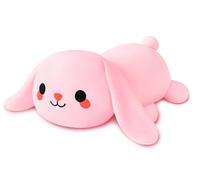 Xfrog Peluche de Conejo Pesado, Juguete de Peluche para Combatir los miedos, Lindo Conejito de Peluche, cojín de Conejo Suave, Juguete, Regalo para Adultos, Novias, Rosa, 35 cm