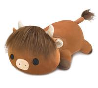 Xfrog Weighted Highland Cow Plush, Peluche Pesado de Alta Tierra contra los miedos, Lindo Juguete de Peluche Regalo para niños y Adultos, 35 cm