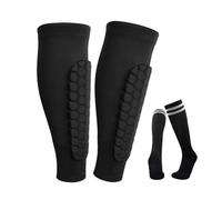 XFSRG 1 Par Espinilleras Futbol 1 Par Medias Futbol Adecuado para Deportes al Aire Libre Rodilleras Sujeta Espinilleras(XL)