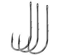 XFSRG 100 Piezas Kit de Anzuelos de Pesca con Púas Acero al Carbono Portátiles en Caja para Pesca Agua Dulce y Agua Salada(#1)