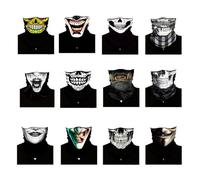 XFSRG 12 Piezas Braga Cuello Hombre Multifuncional Calaveras Bandana Deportiva Pañuelo Cabeza Moto Senderismo y Ocio al Aire Libre