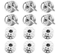 XFSRG 12 Piezas Canillas Maquina Coser Metal Universal Caja de Bobina para la Mayoría Máquinas de Coser Domésticas