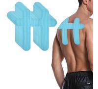 XFSRG 12 Piezas Cinta Kinesiológica Precut para Vendaje Deportivo Esparadrapo Deportivo para Cintura y Hombros (Azul)