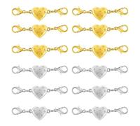 XFSRG 12 Piezas Corazón Cierres Joyas Magnético Cierre Langosta Convertidor para Pendientes Pulseras Bricolaje Collar