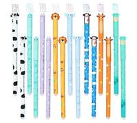 XFSRG 16 Piezas Boligrafos Borrable 0,7 mm Animales Adorables Bolígrafo de Fricción Rollerball Recargable para Material Escolar y Suministros de Oficina