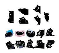 XFSRG 16 Piezas Marcapaginas Magnetico Gatos Negros Marcapaginas Personalizado Animales Bonitos Pack Clips Magneticos para Libros Lectura Estudiantes