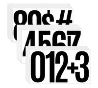 XFSRG 18 Hojas Pegatinas Numeros Grandes Impermeables Autoadhesivos Número Decoración Adhesivas Stickers para Buzón Residencia Letreros(Negro)