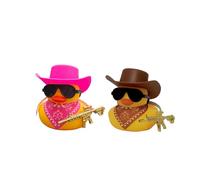 XFSRG 2 Decoraciones de Pato para el Interior del Coche, con Gafas Sombrero, Ideal para salpicadero y Amantes de lo Original