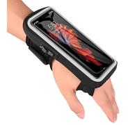 XFSRG 2 EN 1 Brazalete para Teléfono De Muñeca como Funda Ajustable Y Soporte para Móvil Ideal para Correr Y Deporte con Diseño Práctico para Llevar Seguro Durante El Entrenamiento (Negro)