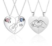 XFSRG 2 Pares Collar de la Amistad Ajustables Colgante Corazon Collares Ideal para Mejores Amigas Cumpleaños Regalos Best Friends Forever