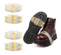 XFSRG 2 Pares Crampones Antideslizante Tacos de Hielo para Tracción de Nieve Crampones con 7 Puntas Spikes für Schuhe Winter para Senderismo Caminar sobre Nieve o Hielo y Montañismo (A)