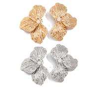 XFSRG 2 Pares Pendientes Mujer Pétalos Exagerados Pendientes Lujoso Hipoalergénico Adecuado para Múltiples Ocasiones