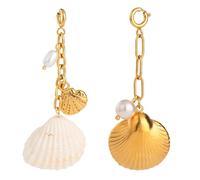 XFSRG 2 Piezas Bikini Charms Concha Estrella de Mar Colgantes Metálicos de Verano Joyería de Playa de Verano Accesorios Elegantes para Mujeres (Dorado)